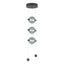 Hubbardton Forge 2023 Natural Iron Cool Grey Glass (YL) Standard Abacus 3-Light LED Pendant