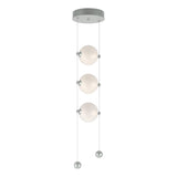 Hubbardton Forge 2023 Vintage Platinum Opal Glass (GG) Standard Abacus 3-Light LED Pendant
