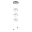 Hubbardton Forge 2023 Vintage Platinum Opal Glass (GG) Standard Abacus 3-Light LED Pendant