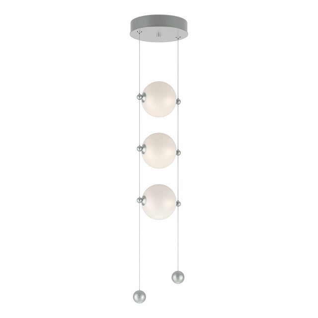 Hubbardton Forge 2023 Vintage Platinum Opal Glass (GG) Standard Abacus 3-Light LED Pendant