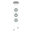 Hubbardton Forge 2023 Vintage Platinum Cool Grey Glass (YL) Standard Abacus 3-Light LED Pendant