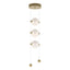 Hubbardton Forge 2023 Modern Brass Opal Glass (GG) Standard Abacus 3-Light LED Pendant
