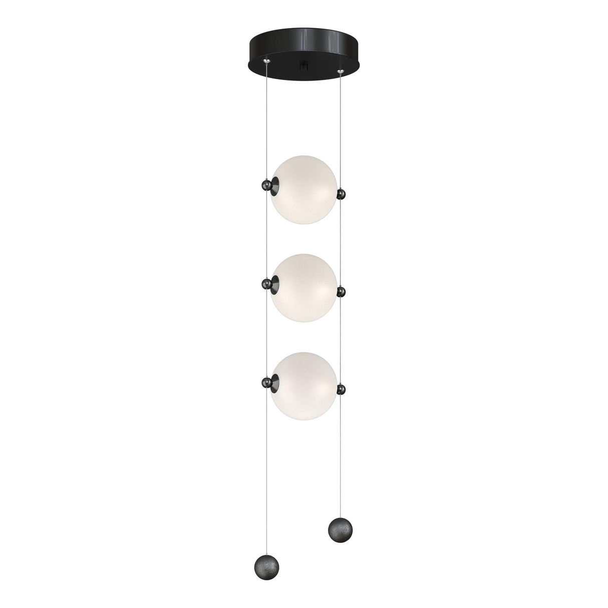 Hubbardton Forge 2023 Ink Opal Glass (GG) Standard Abacus 3-Light LED Pendant