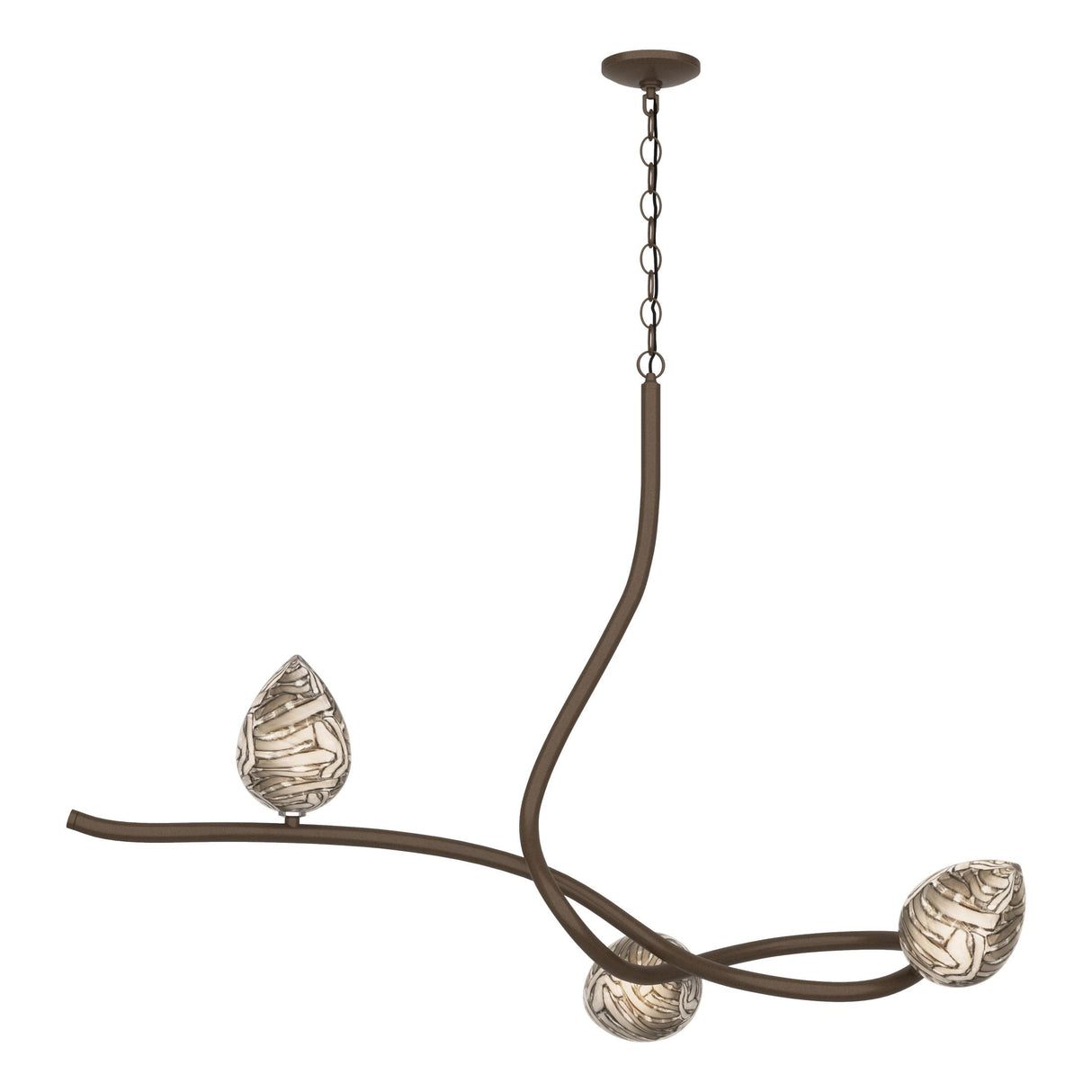 Hubbardton Forge 2023 Bronze Floret Glass (CA) Floret Pendant