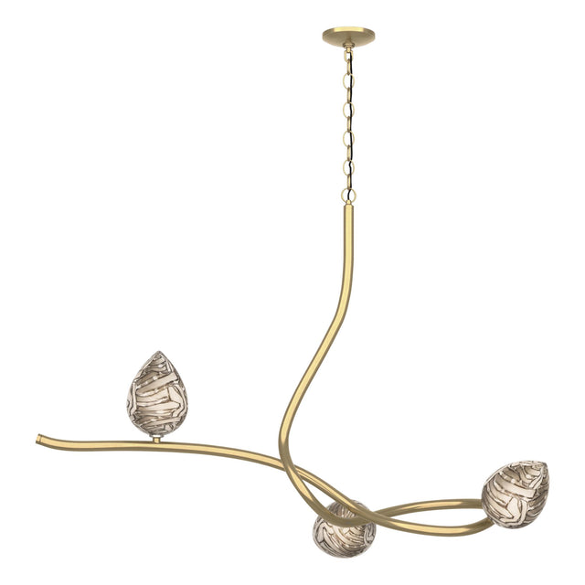 Hubbardton Forge 2023 Modern Brass Floret Glass (CA) Floret Pendant