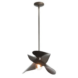 Hubbardton Forge 2020 Dark Smoke Multi Hibiscus Small Pendant