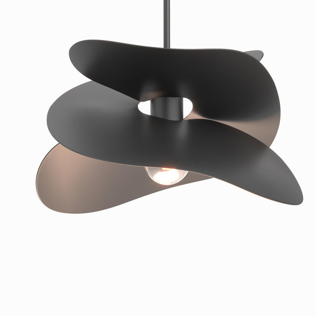 Hubbardton Forge 2020 Black Multi Hibiscus Small Pendant