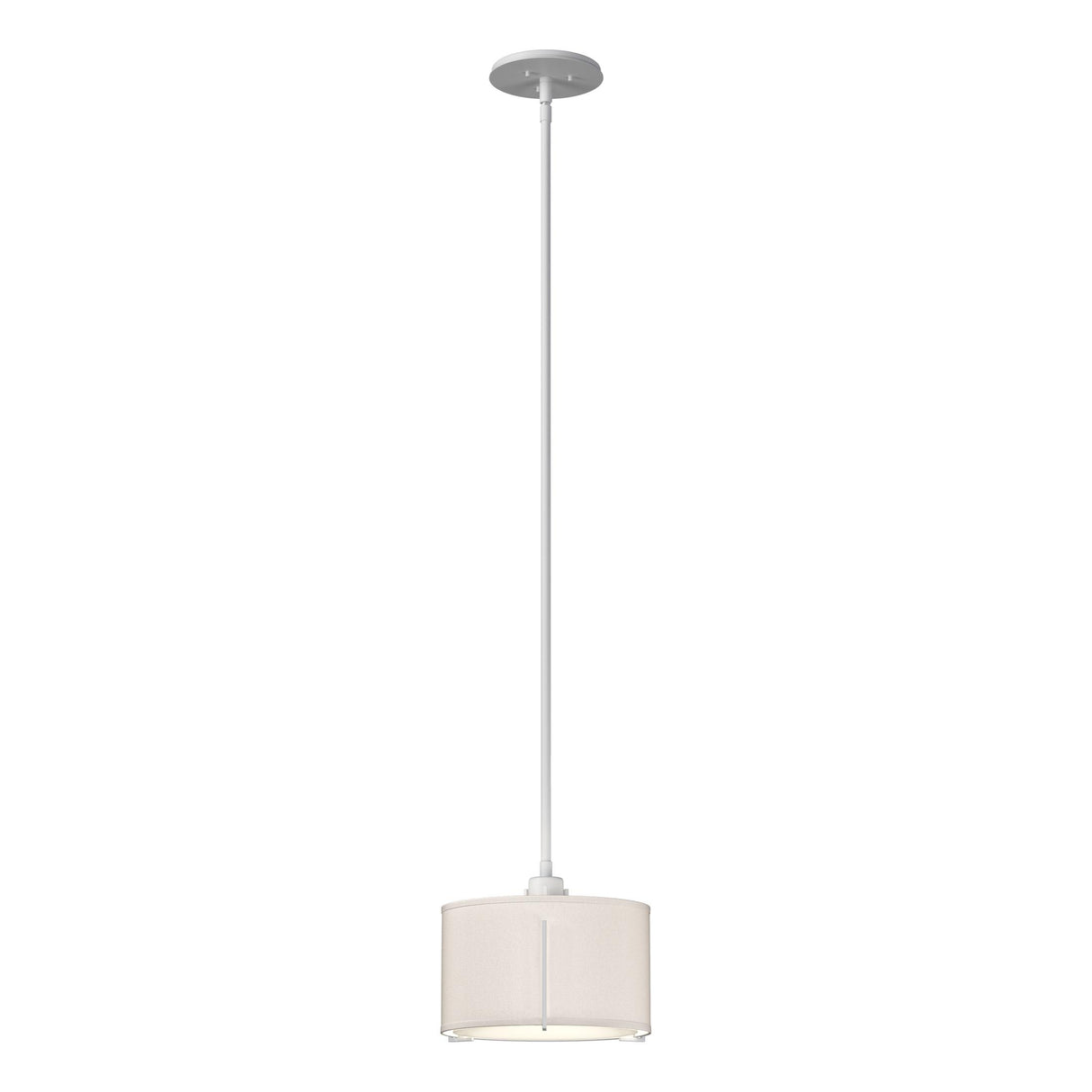 Hubbardton Forge 2008 White Flax Shade (SE) Multi Exos Small Single Shade Pendant