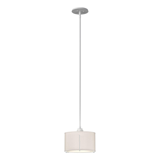 Hubbardton Forge 2008 White Flax Shade (SE) Multi Exos Small Single Shade Pendant