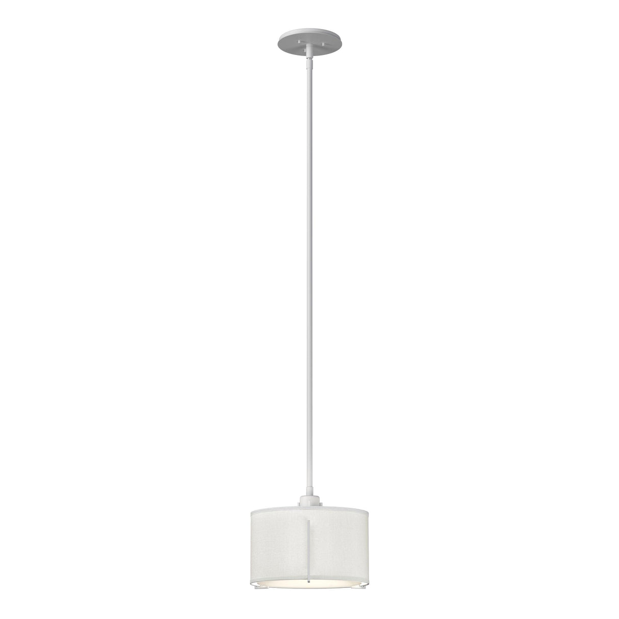 Hubbardton Forge 2008 White Natural Anna Shade (SF) Multi Exos Small Single Shade Pendant