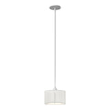 Hubbardton Forge 2008 White Natural Anna Shade (SF) Multi Exos Small Single Shade Pendant