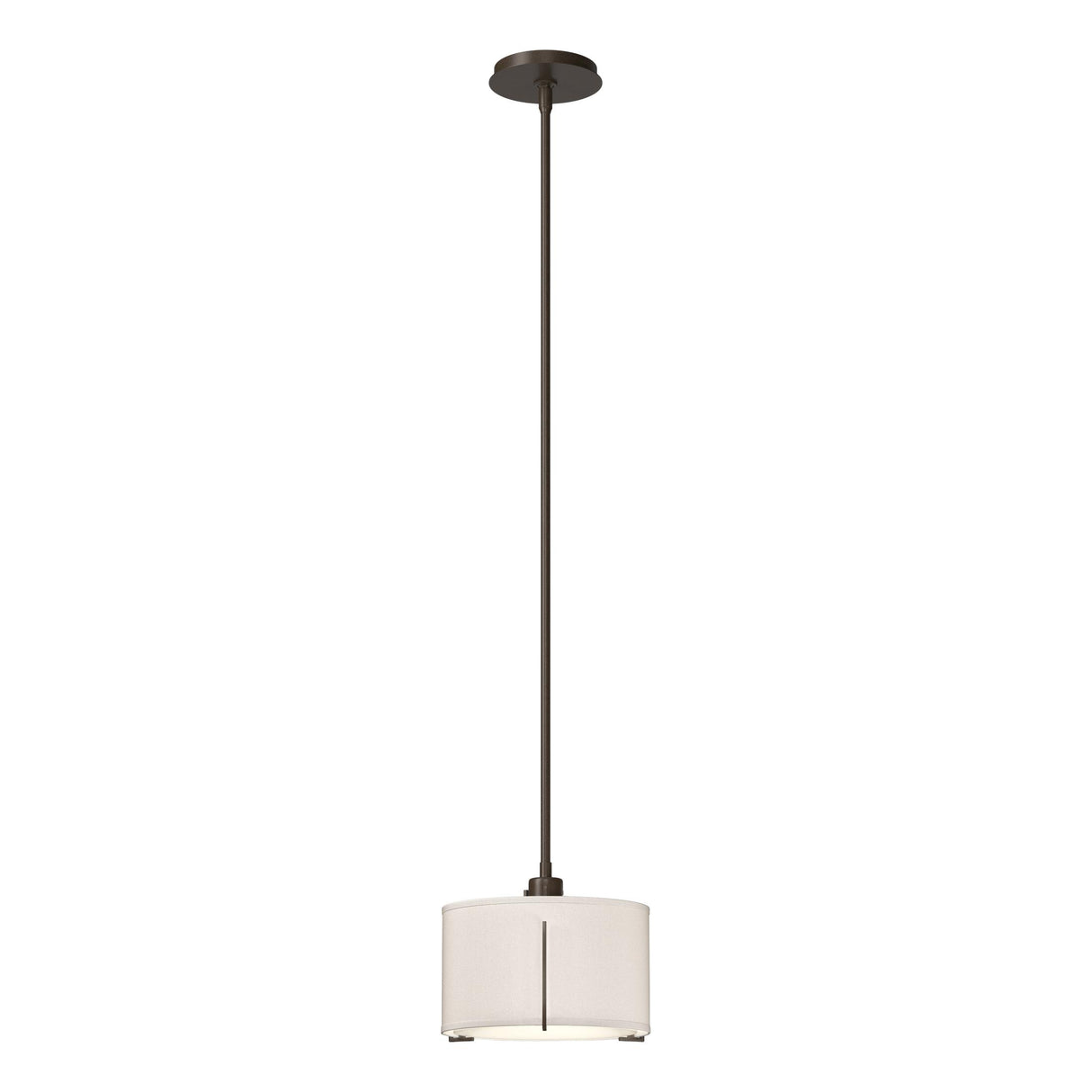 Hubbardton Forge 2008 Bronze Flax Shade (SE) Multi Exos Small Single Shade Pendant