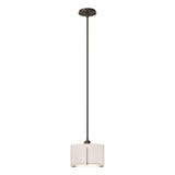 Hubbardton Forge 2008 Bronze Flax Shade (SE) Multi Exos Small Single Shade Pendant