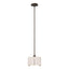 Hubbardton Forge 2008 Bronze Flax Shade (SE) Multi Exos Small Single Shade Pendant