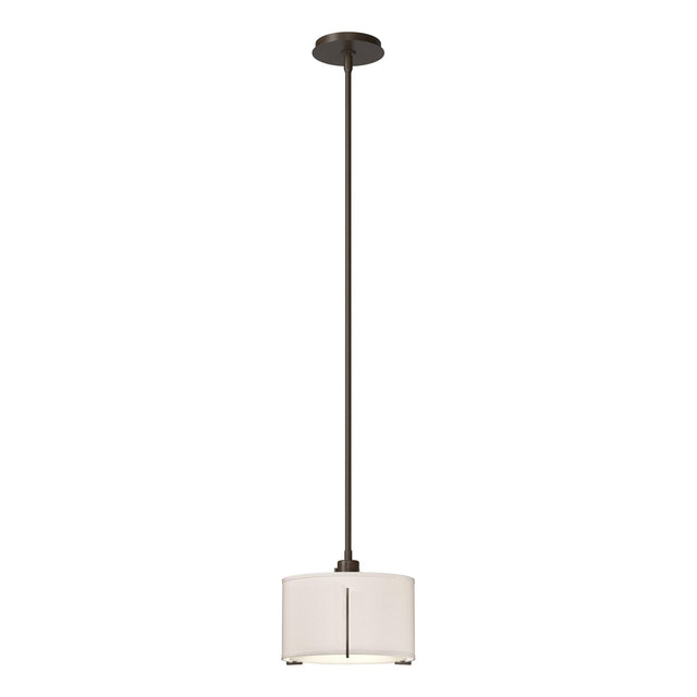 Hubbardton Forge 2008 Bronze Flax Shade (SE) Multi Exos Small Single Shade Pendant