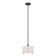 Hubbardton Forge 2008 Dark Smoke Flax Shade (SE) Multi Exos Small Single Shade Pendant