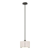 Hubbardton Forge 2008 Dark Smoke Flax Shade (SE) Multi Exos Small Single Shade Pendant