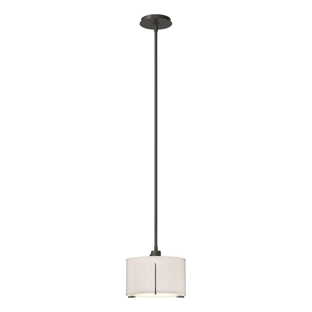 Hubbardton Forge 2008 Dark Smoke Flax Shade (SE) Multi Exos Small Single Shade Pendant