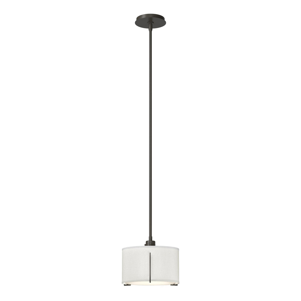 Hubbardton Forge 2008 Dark Smoke Natural Anna Shade (SF) Multi Exos Small Single Shade Pendant