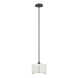 Hubbardton Forge 2008 Dark Smoke Natural Anna Shade (SF) Multi Exos Small Single Shade Pendant