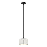 Hubbardton Forge 2008 Black Natural Anna Shade (SF) Multi Exos Small Single Shade Pendant