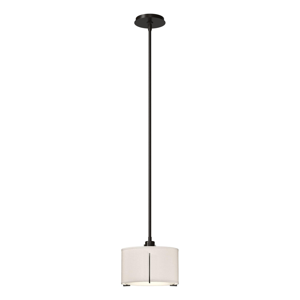 Hubbardton Forge 2008 Oil Rubbed Bronze Flax Shade (SE) Multi Exos Small Single Shade Pendant