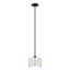 Hubbardton Forge 2008 Oil Rubbed Bronze Flax Shade (SE) Multi Exos Small Single Shade Pendant