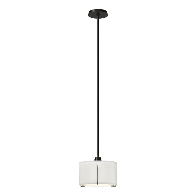 Hubbardton Forge 2008 Oil Rubbed Bronze Natural Anna Shade (SF) Multi Exos Small Single Shade Pendant