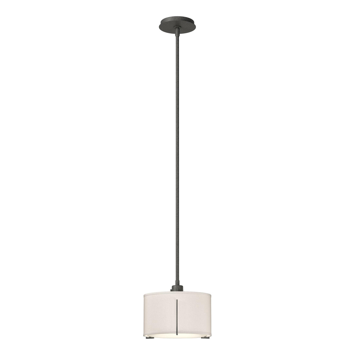 Hubbardton Forge 2008 Natural Iron Flax Shade (SE) Multi Exos Small Single Shade Pendant