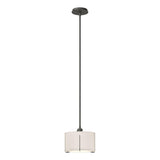 Hubbardton Forge 2008 Natural Iron Flax Shade (SE) Multi Exos Small Single Shade Pendant