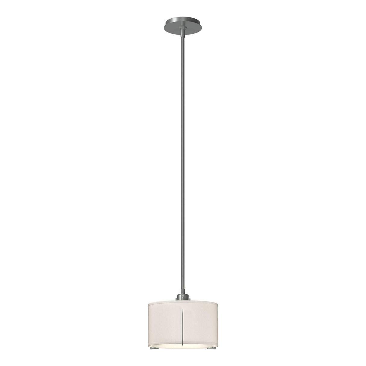 Hubbardton Forge 2008 Vintage Platinum Flax Shade (SE) Multi Exos Small Single Shade Pendant