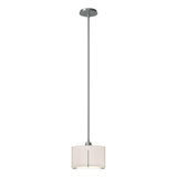 Hubbardton Forge 2008 Vintage Platinum Flax Shade (SE) Multi Exos Small Single Shade Pendant