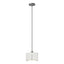Hubbardton Forge 2008 Vintage Platinum Natural Anna Shade (SF) Multi Exos Small Single Shade Pendant