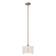 Hubbardton Forge 2008 Modern Brass Flax Shade (SE) Multi Exos Small Single Shade Pendant
