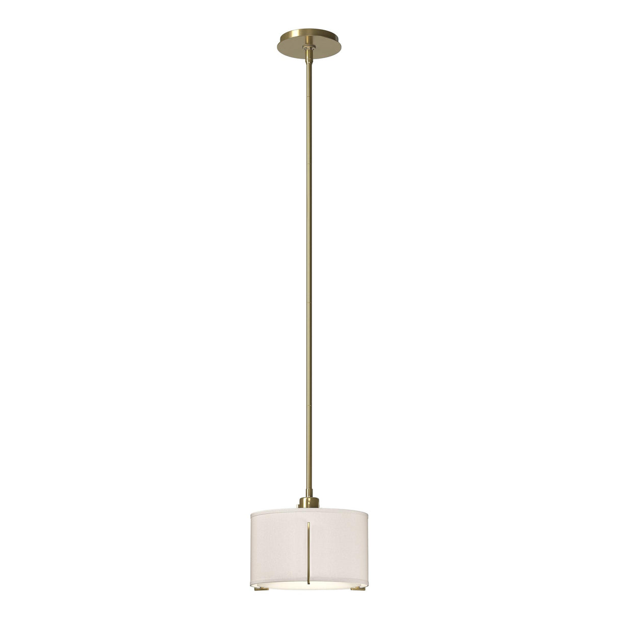 Hubbardton Forge 2008 Modern Brass Flax Shade (SE) Multi Exos Small Single Shade Pendant