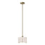 Hubbardton Forge 2008 Modern Brass Flax Shade (SE) Multi Exos Small Single Shade Pendant