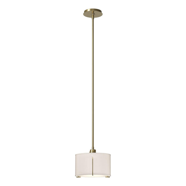 Hubbardton Forge 2008 Modern Brass Flax Shade (SE) Multi Exos Small Single Shade Pendant