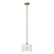 Hubbardton Forge 2008 Modern Brass Natural Anna Shade (SF) Multi Exos Small Single Shade Pendant