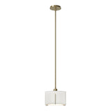 Hubbardton Forge 2008 Modern Brass Natural Anna Shade (SF) Multi Exos Small Single Shade Pendant