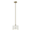 Hubbardton Forge 2008 Modern Brass Natural Anna Shade (SF) Multi Exos Small Single Shade Pendant