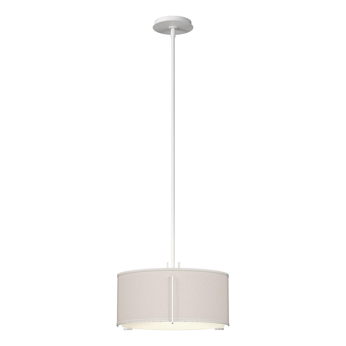 Hubbardton Forge 2007 White Flax Shade (SE) Multi Exos Single Shade Pendant