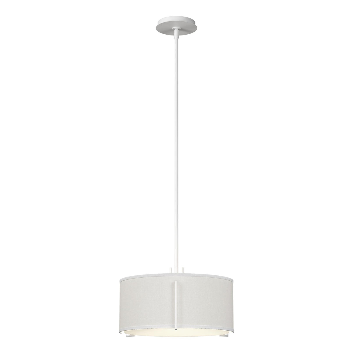 Hubbardton Forge 2007 White Natural Anna Shade (SF) Multi Exos Single Shade Pendant