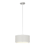 Hubbardton Forge 2007 White Natural Anna Shade (SF) Multi Exos Single Shade Pendant