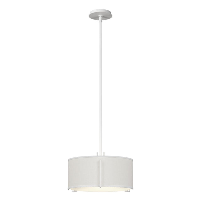 Hubbardton Forge 2007 White Natural Anna Shade (SF) Multi Exos Single Shade Pendant