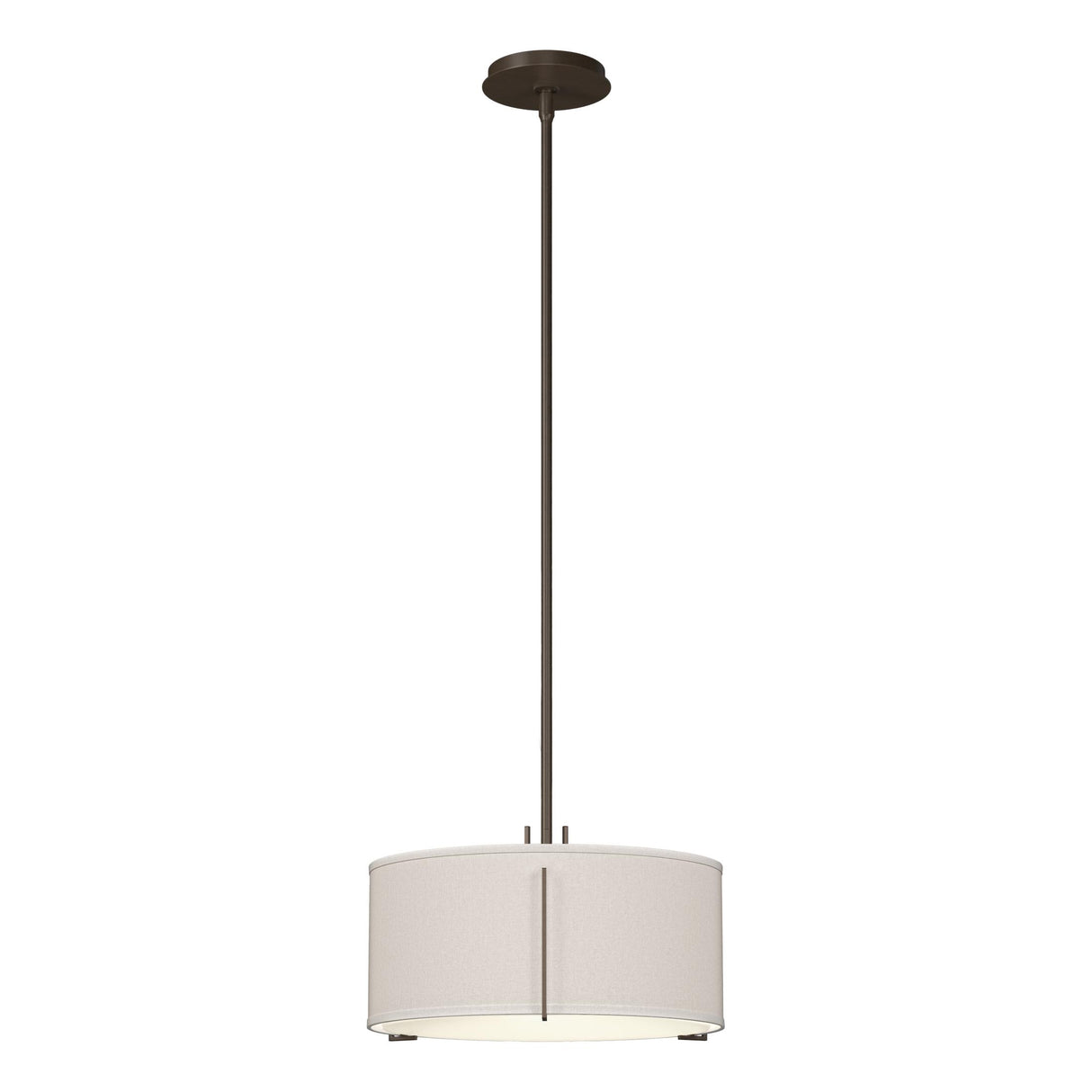 Hubbardton Forge 2007 Bronze Flax Shade (SE) Multi Exos Single Shade Pendant
