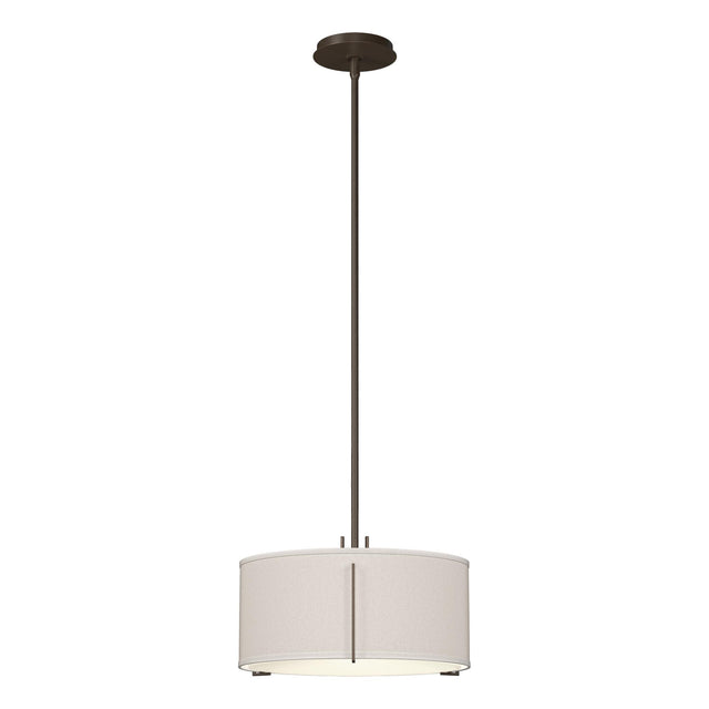 Hubbardton Forge 2007 Bronze Flax Shade (SE) Multi Exos Single Shade Pendant
