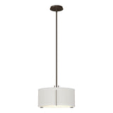 Hubbardton Forge 2007 Bronze Natural Anna Shade (SF) Multi Exos Single Shade Pendant