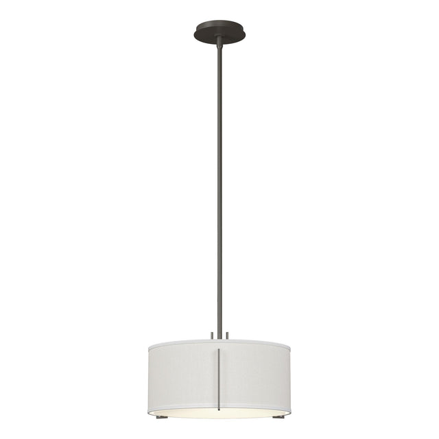 Hubbardton Forge 2007 Dark Smoke Natural Anna Shade (SF) Multi Exos Single Shade Pendant