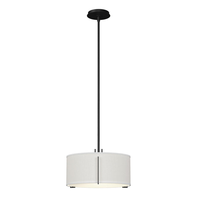 Hubbardton Forge 2007 Black Natural Anna Shade (SF) Multi Exos Single Shade Pendant
