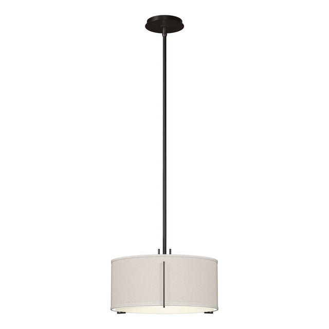 Hubbardton Forge 2007 Oil Rubbed Bronze Flax Shade (SE) Multi Exos Single Shade Pendant